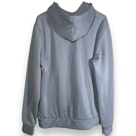 Spyder Hoodie Men's Medium Gray Hooded Pullover Logo Drawstring Dry Web - Picture 5 of 6